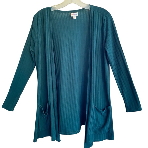 LulaRoe Long Sleeve Pockets Sweater Forest Green Size EXTRA SMALL - Picture 3 of 3